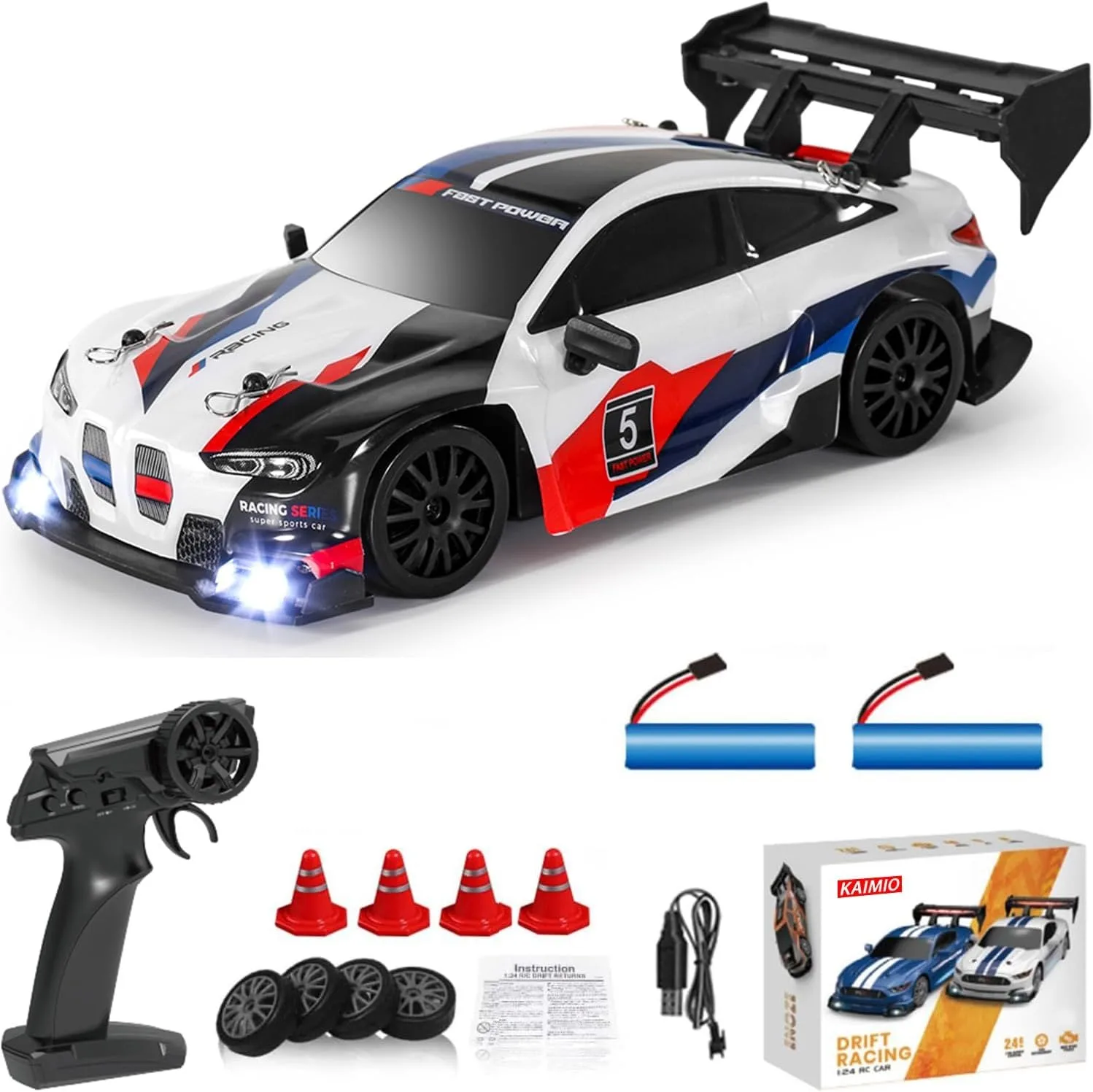 Масштаб 1:24 RC Drift Car 4WD 2,4 ГГц 30 км/ч Высокоскоростной гоночный спортивный игрушечный автомобиль со светодиодной подсветкой, гоночными и дрифтовыми колесами (8607-белый)
Масштаб 1:24 RC Drift Car 4WD 2,4 ГГц 30 км/ч Высокоскоростной гоночный спортивный игрушечный автомобиль со светодиодной подсветкой, гоночными и дрифтовыми колесами (8607-белый)