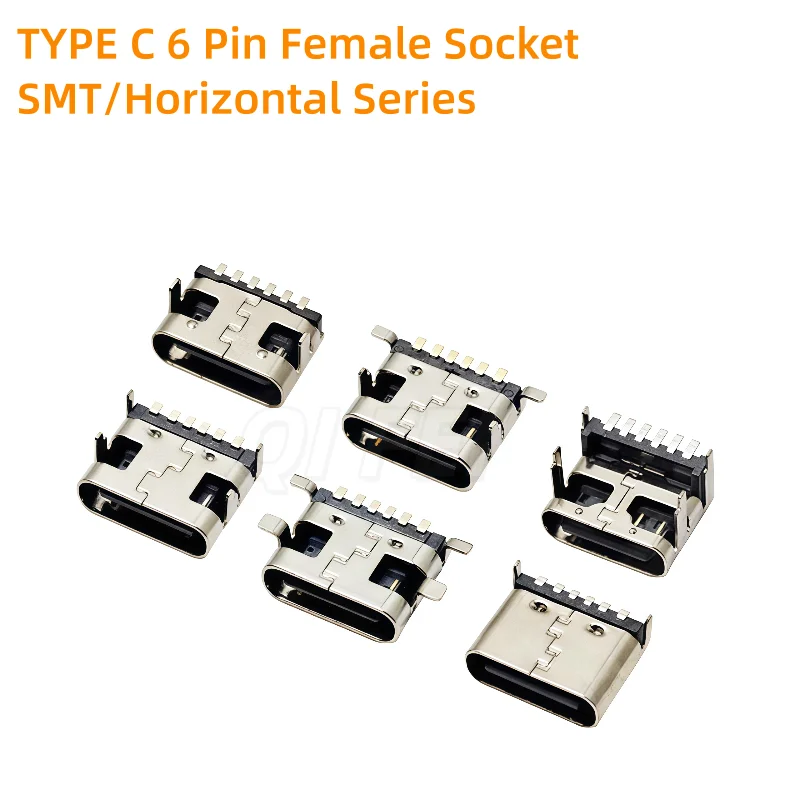 20pcs TYPE C 6 Pin Female Socket Connector SMT Horizontal Type With 2/4 Fixed Feet Charging Port Plug Socket Power USB TYPE-C 6P
20pcs TYPE C 6 Pin Female Socket Connector SMT Horizontal Type With 2/4 Fixed Feet Charging Port Plug Socket Power USB TYPE-C 6P