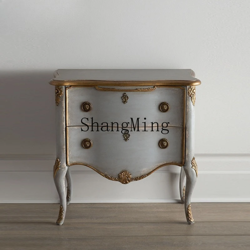 CL antique weathering old bedside table villa wall chest
CL antique weathering old bedside table villa wall chest