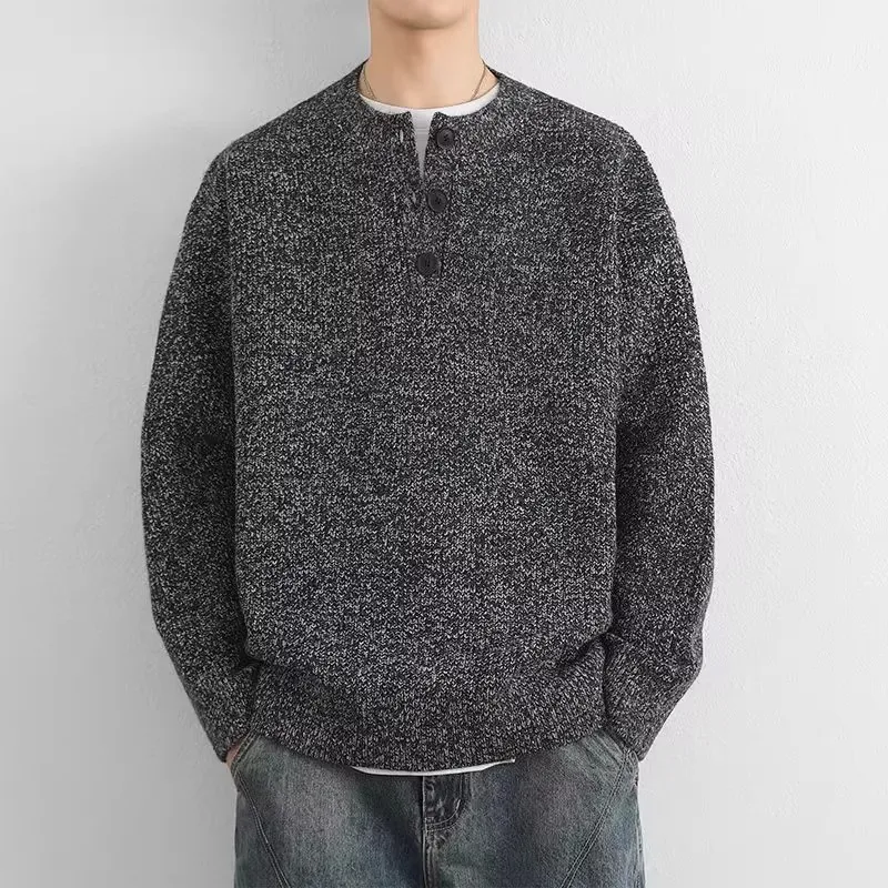 Men's Casual Knitted Sweater Henry Collar Mixed Color Loose Fit Autumn Winter Warm Polyester Fiber Long Sve Casual Wear
Men's Casual Knitted Sweater Henry Collar Mixed Color Loose Fit Autumn Winter Warm Polyester Fiber Long Sve Casual Wear