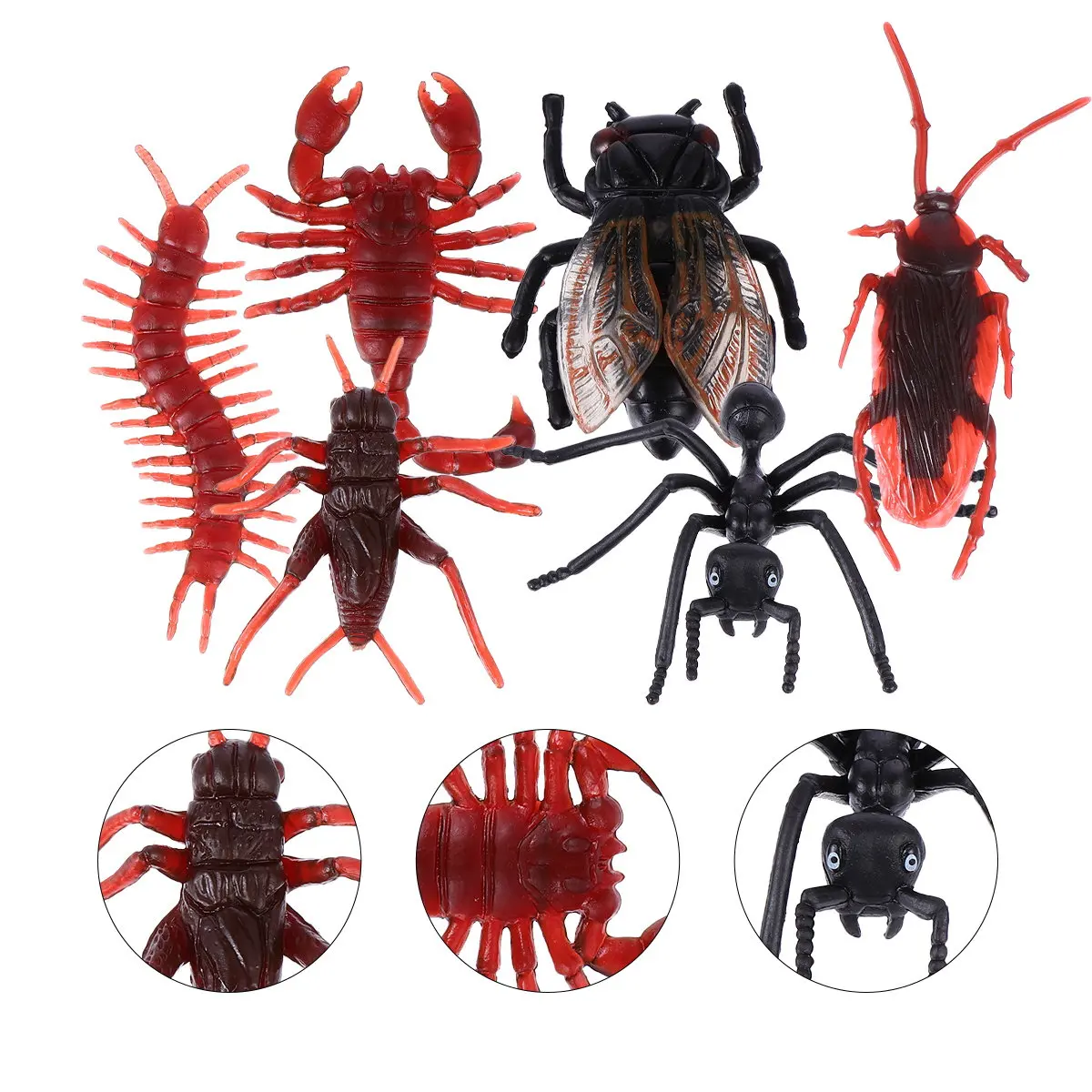 60Pcs Realistic Simulation Insects Creepy Scary Prank Props Halloween April Fools Plastic Centipede Spider Scorpion
60Pcs Realistic Simulation Insects Creepy Scary Prank Props Halloween April Fools Plastic Centipede Spider Scorpion