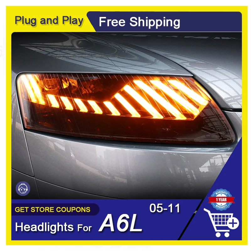 New Style Car LED For Audi A6L C6 2005-2011 Headlight Dynamic Moving Turn Signal Animation Day Running Light Headlamp Assembly
New Style Car LED For Audi A6L C6 2005-2011 Headlight Dynamic Moving Turn Signal Animation Day Running Light Headlamp Assembly