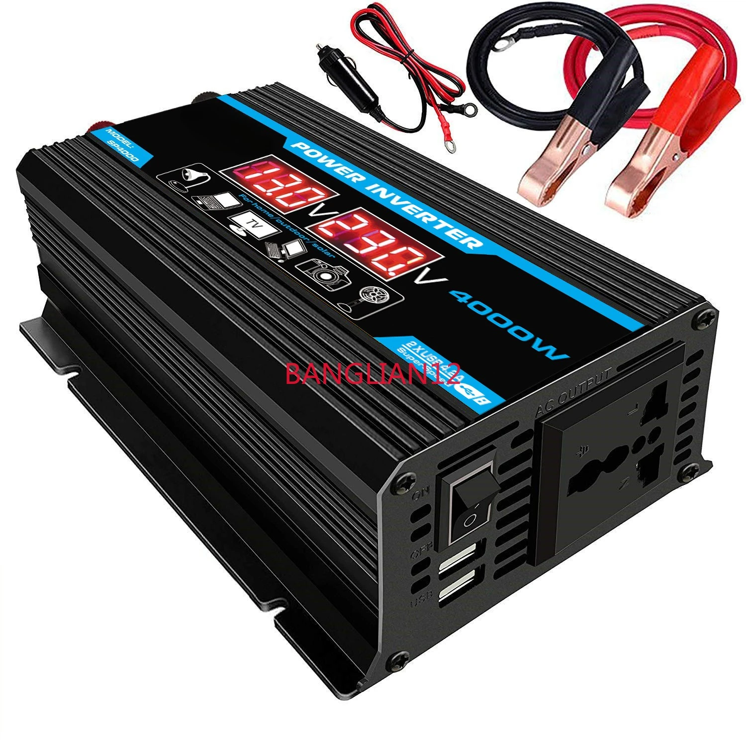 Car Inverter DC12V to AC220V 300W
Car Inverter DC12V to AC220V 300W