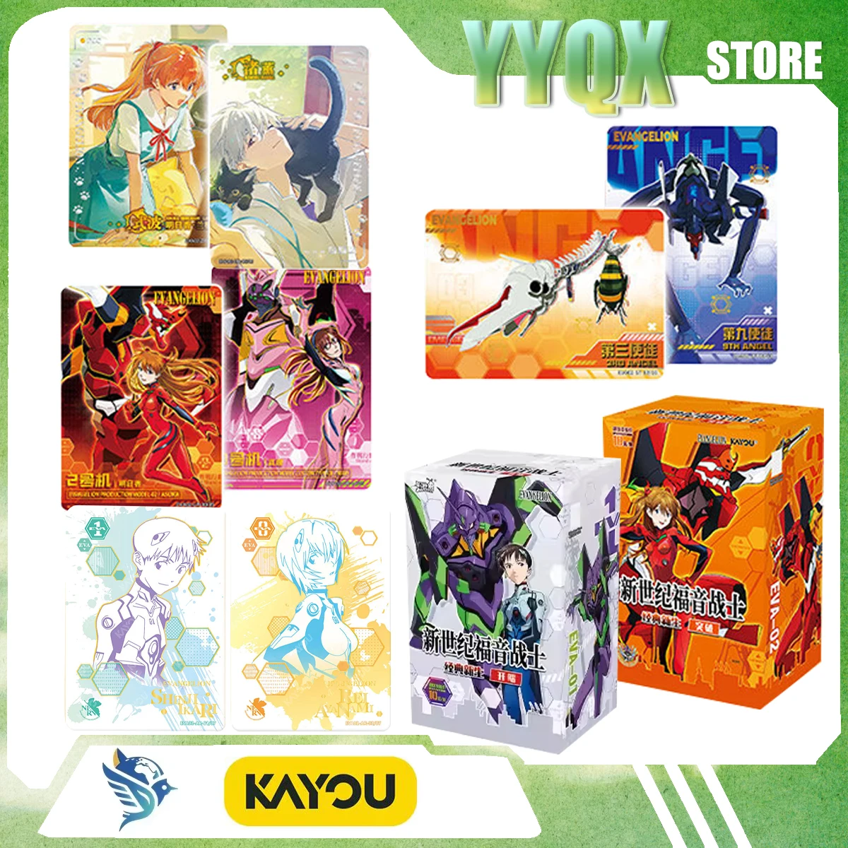 KAYOU 2026 New Neon Genesis Evangelion Collectible Cards Peripherals Cartoon Animation Anime Figurines Surprise Gifts Cute
KAYOU 2026 New Neon Genesis Evangelion Collectible Cards Peripherals Cartoon Animation Anime Figurines Surprise Gifts Cute