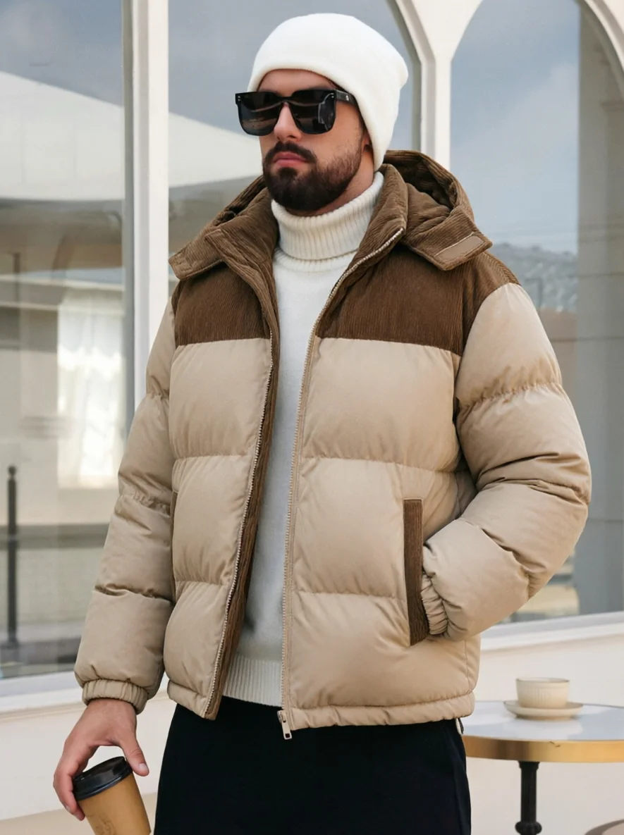 Men’s Thick Winter Jacket – Insulated and Windproof Hooded Coat with Polyester Fiber Fill for Cold Weather, Suitable for Outdoor
Men’s Thick Winter Jacket – Insulated and Windproof Hooded Coat with Polyester Fiber Fill for Cold Weather, Suitable for Outdoor