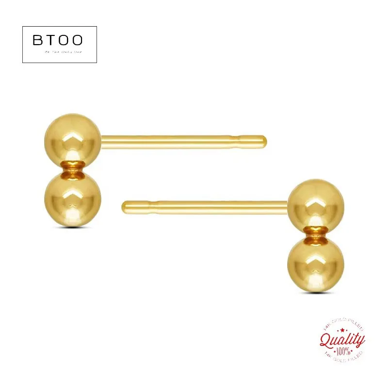 14K Gold Filled 2 Ball (2mm) Post Earring Wholesale Stud Earrings DIY Jewelry Findings Hypoallergenic Jewelry Accessory
14K Gold Filled 2 Ball (2mm) Post Earring Wholesale Stud Earrings DIY Jewelry Findings Hypoallergenic Jewelry Accessory