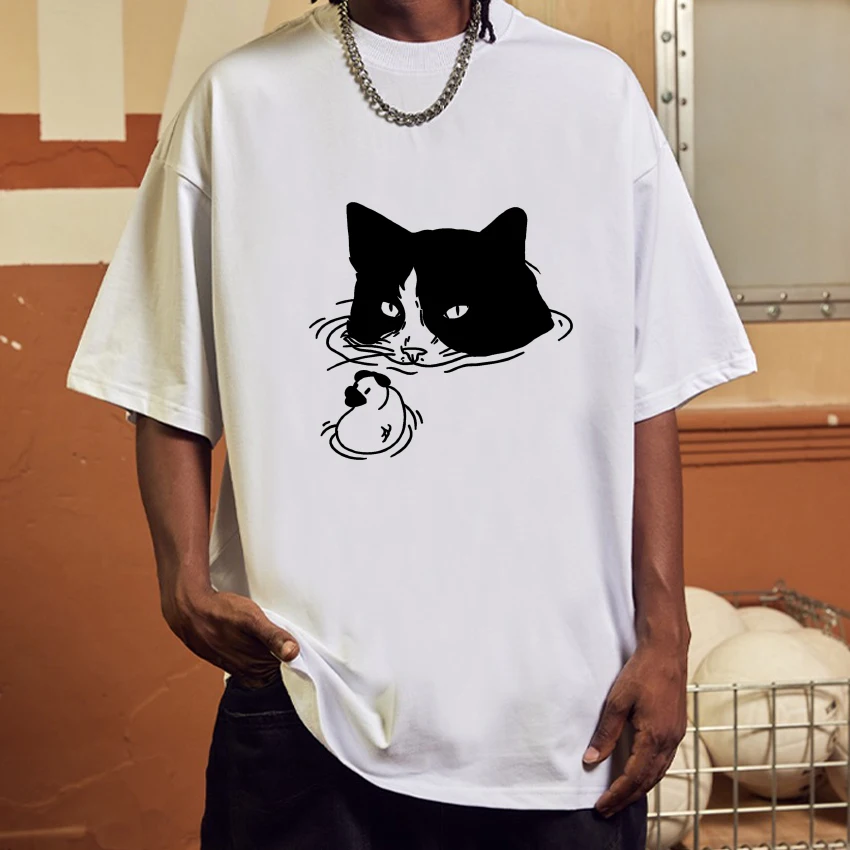 Vintage Summer Cat Graphic Classic T shirts 2024 Men Women harajuku Oversized short sleeve T-shirt Unisex black 100% Cotton Tops
Vintage Summer Cat Graphic Classic T shirts 2024 Men Women harajuku Oversized short sleeve T-shirt Unisex black 100% Cotton Tops