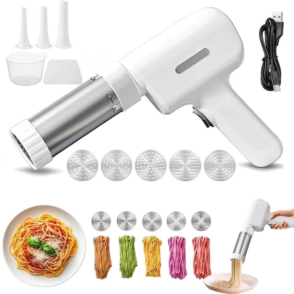 Ручная электрическая машина для производства лапши, электрическая машина для спагетти, лапши, 6 форм, пресс, автоматическая машина для изготовления макаронных изделий, беспроводная машина для изготовления макаронных изделий
Ручная электрическая машина для производства лапши, электрическая машина для спагетти, лапши, 6 форм, пресс, автоматическая машина для изготовления макаронных изделий, беспроводная машина для изготовления макаронных изделий