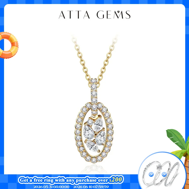 ATTAGEMS Full D VVS1 Color Moissanite Necklace Pendant for Women Top Quality 100% 925 Sterling Silver Wedding Party Fine Jewelry
ATTAGEMS Full D VVS1 Color Moissanite Necklace Pendant for Women Top Quality 100% 925 Sterling Silver Wedding Party Fine Jewelry