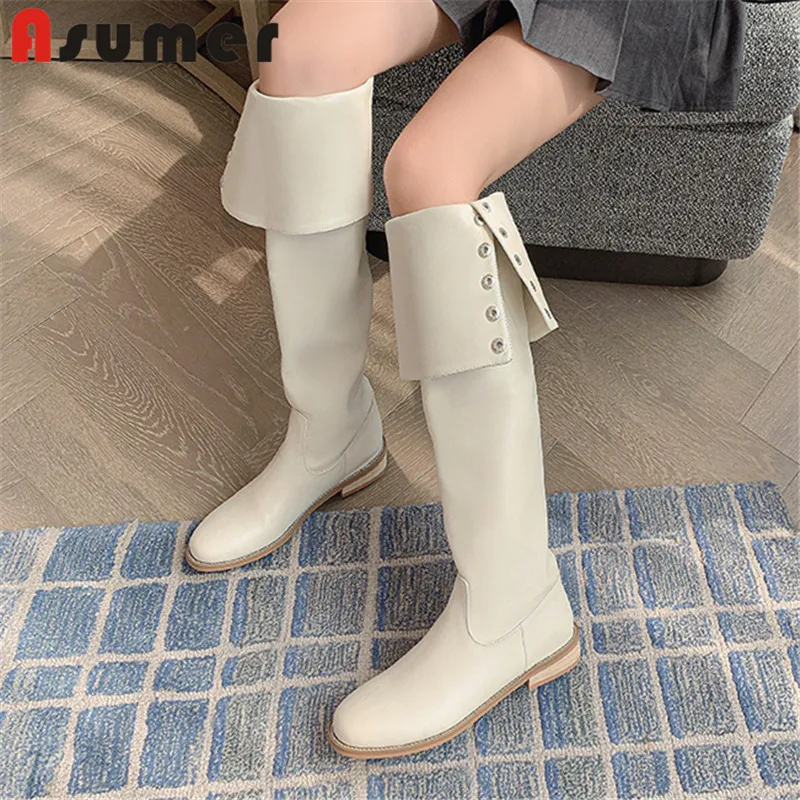 ASUMER 2024 New Ladies Winter Autumn Over The Knee Boots Square Med Heels Shoes Hot Sale Genuine Leather Women Boots
ASUMER 2024 New Ladies Winter Autumn Over The Knee Boots Square Med Heels Shoes Hot Sale Genuine Leather Women Boots