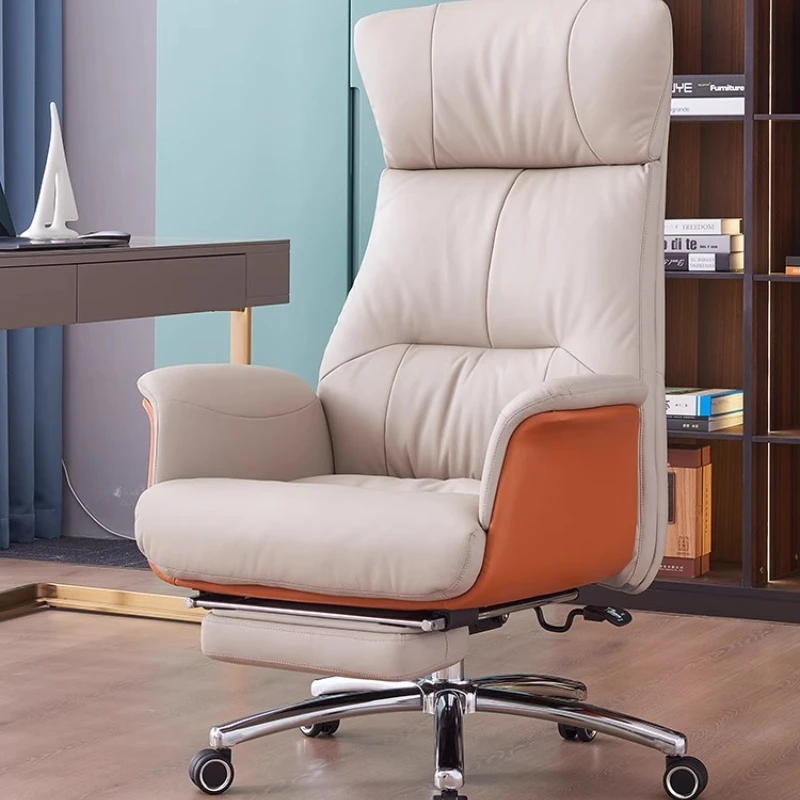 ZC leather boss chair reclining office seat comfortable sedentary high-end ergonomic computer chair
ZC leather boss chair reclining office seat comfortable sedentary high-end ergonomic computer chair