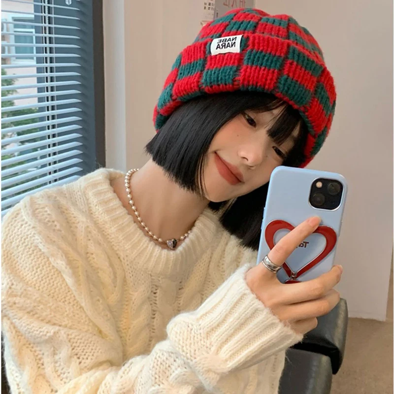 New Colorful Checkered Knitted Hat for Women Winter and Autumn Warm Beanies Knitted Tat
New Colorful Checkered Knitted Hat for Women Winter and Autumn Warm Beanies Knitted Tat