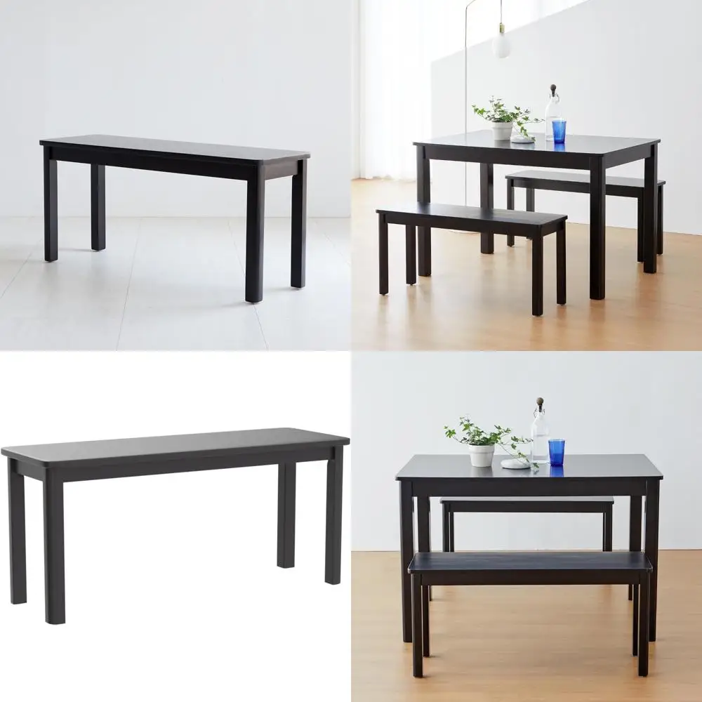 Modern Farmhouse Style Wooden Dining Bench, Malaysian Oak Wood, Small Size, Black Finish, Ideal for Contemporary Home Decor
Modern Farmhouse Style Wooden Dining Bench, Malaysian Oak Wood, Small Size, Black Finish, Ideal for Contemporary Home Decor