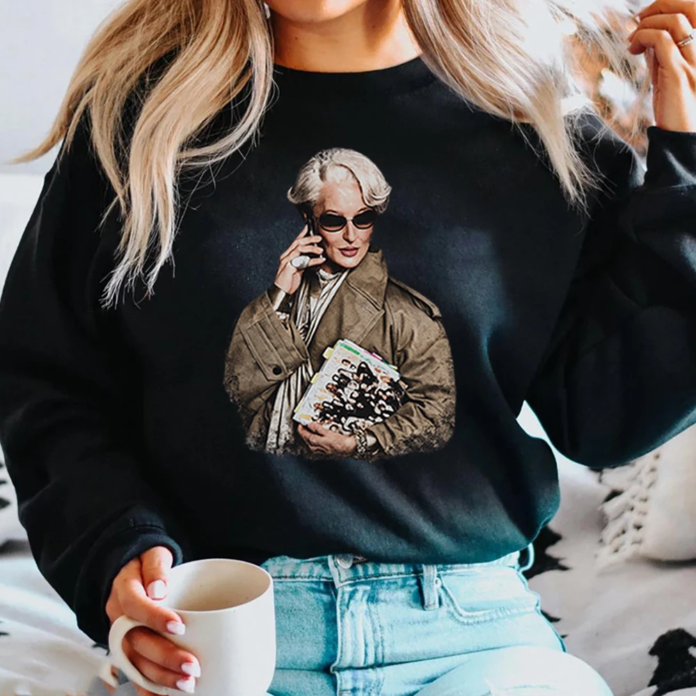 Retro Miranda Priestly Sweatshirt The Devil Wears Sweater Fashion Boss Lady Pullover Meryl Streep Homage Shirt Women Sweatshrits
Retro Miranda Priestly Sweatshirt The Devil Wears Sweater Fashion Boss Lady Pullover Meryl Streep Homage Shirt Women Sweatshrits