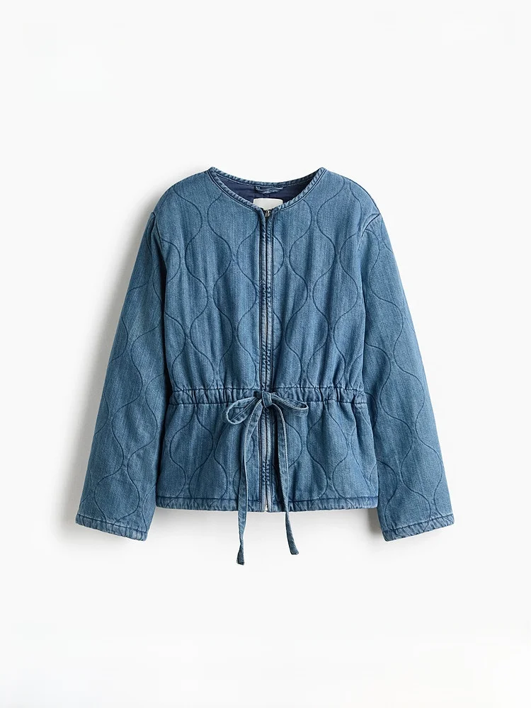 Женская джинсовая куртка H&M, стеганая, с ромбовидным узором, весна 2026, новинка, комфортная, дышащая, из смесового хлопка
Женская джинсовая куртка H&M, стеганая, с ромбовидным узором, весна 2026, новинка, комфортная, дышащая, из смесового хлопка