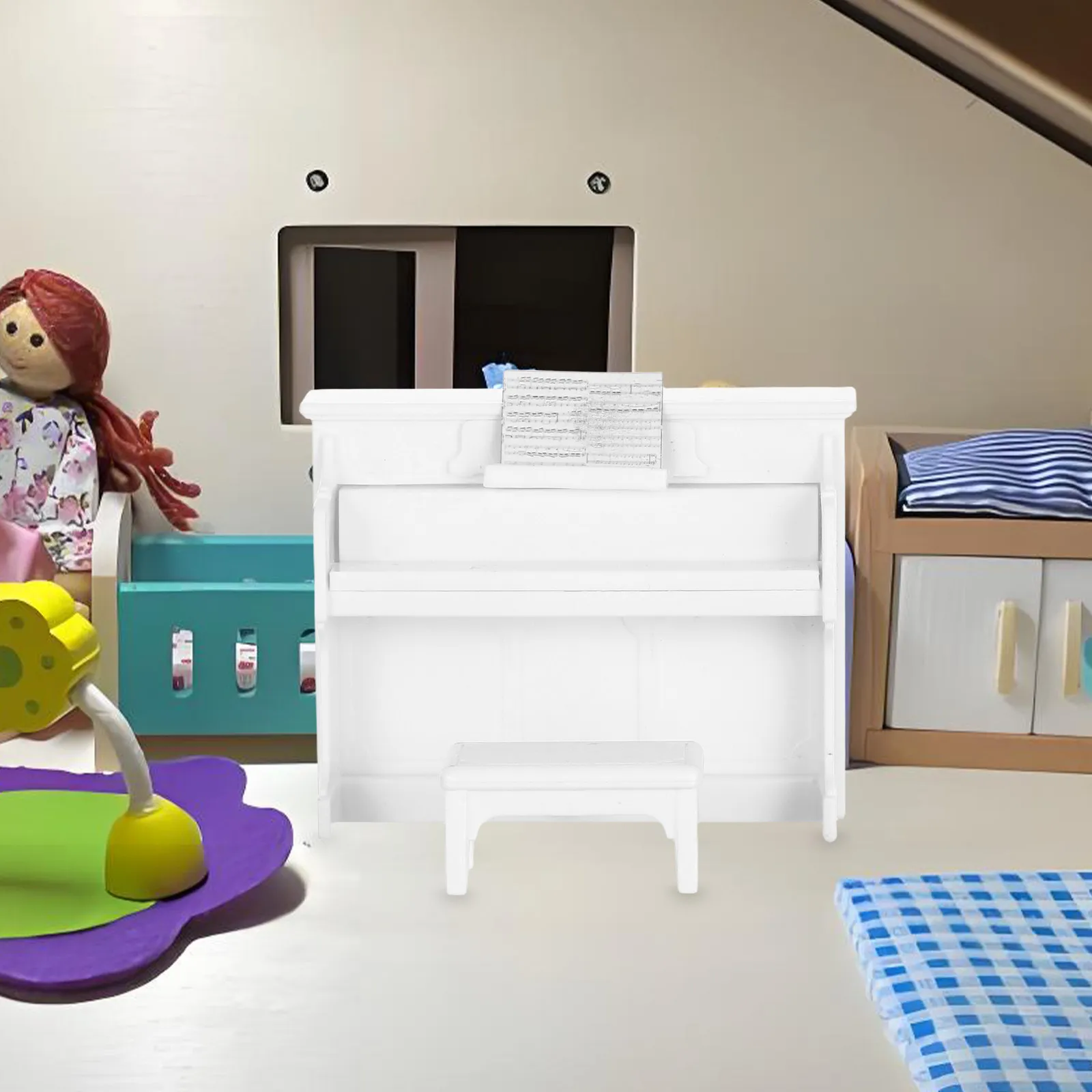 1Set Mini Upright Piano and Stool Elegant Smooth Lines Bright Colors Fine Craftsmanship Mini House Decor Scene Props Miniature
1Set Mini Upright Piano and Stool Elegant Smooth Lines Bright Colors Fine Craftsmanship Mini House Decor Scene Props Miniature