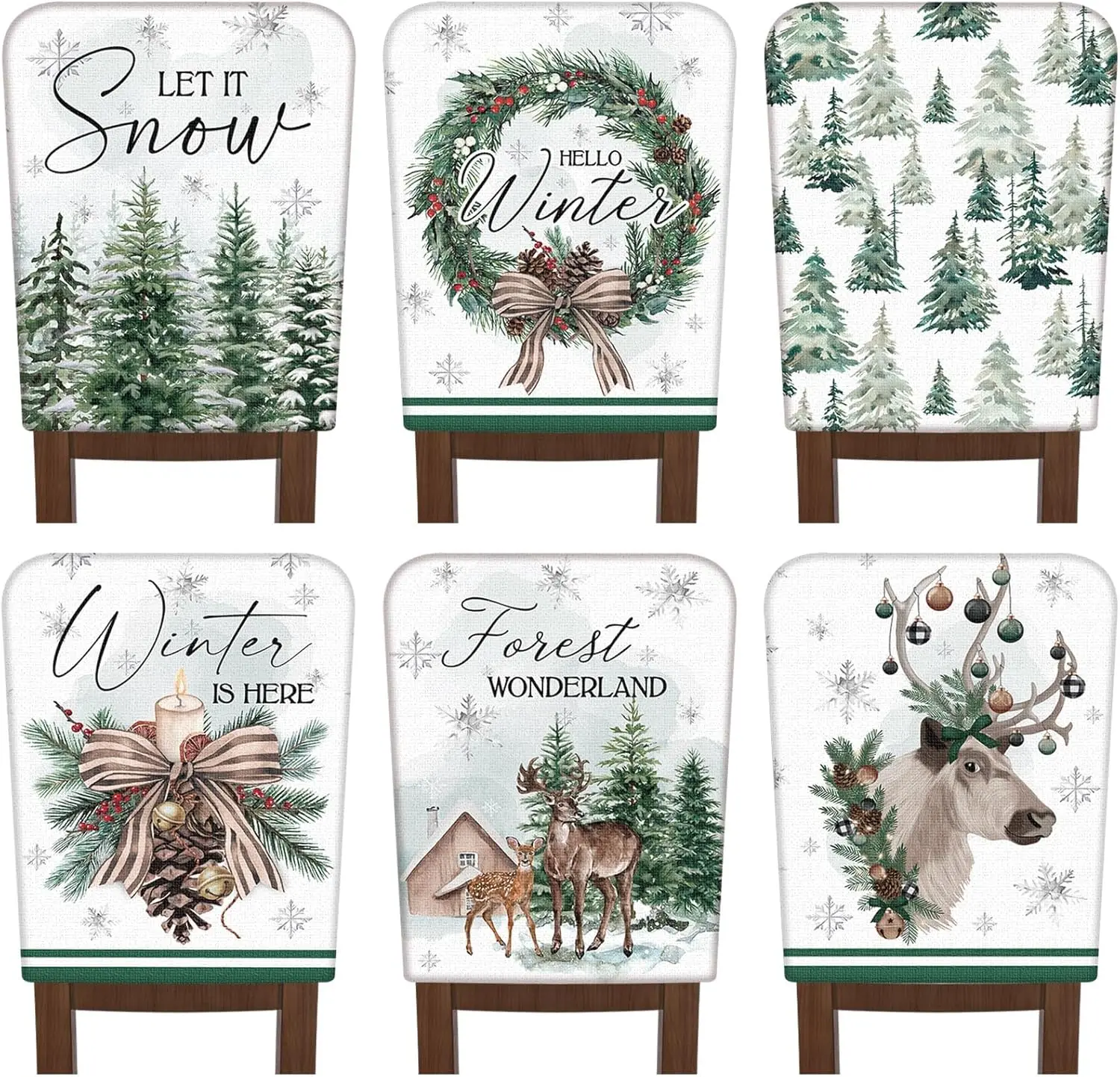 Чехлы на стулья «Зимняя страна чудес», чехлы на стулья «Hello Winter», мороз, сосна, олень, защита для стула, моющиеся чехлы
Чехлы на стулья «Зимняя страна чудес», чехлы на стулья «Hello Winter», мороз, сосна, олень, защита для стула, моющиеся чехлы