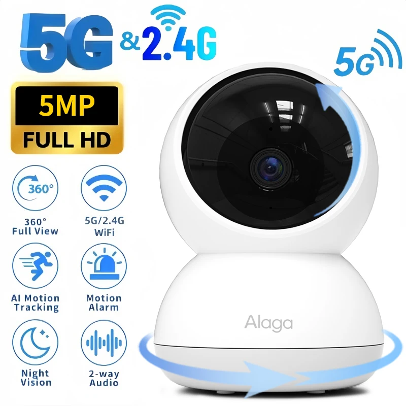 Умная камера видеонаблюдения 3K для дома, беспроводная Wi-Fi 5G/2.4ГГц, с автослежением, 5 МП, PTZ, двусторонняя аудиосвязь, ночное видение, радионяня
Умная камера видеонаблюдения 3K для дома, беспроводная Wi-Fi 5G/2.4ГГц, с автослежением, 5 МП, PTZ, двусторонняя аудиосвязь, ночное видение, радионяня