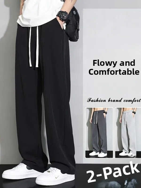 Ice Silk Men's Pants Thin Loose Straight Leg Sports Quick Dry Summer Casual Long Trousers Breathable Comfortable Polyester Fiber
Ice Silk Men's Pants Thin Loose Straight Leg Sports Quick Dry Summer Casual Long Trousers Breathable Comfortable Polyester Fiber
