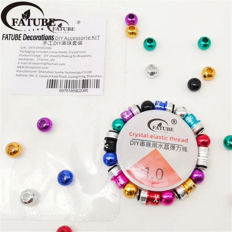 FATUBE Multicolor Large Hole Aluminum Spacer Beads Kit With Crystal Elastic Thread DIY Bracelet Necklace Jewelry Making Parts
FATUBE Multicolor Large Hole Aluminum Spacer Beads Kit With Crystal Elastic Thread DIY Bracelet Necklace Jewelry Making Parts