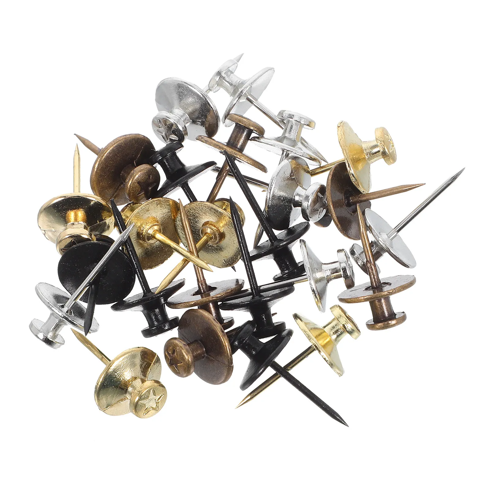 25Pcs Space Optimizing Zinc Alloy Push Pin Hangers Flat Thumb Tack Design for Picture Frame Hanging on Plasterboard Cork Board
25Pcs Space Optimizing Zinc Alloy Push Pin Hangers Flat Thumb Tack Design for Picture Frame Hanging on Plasterboard Cork Board