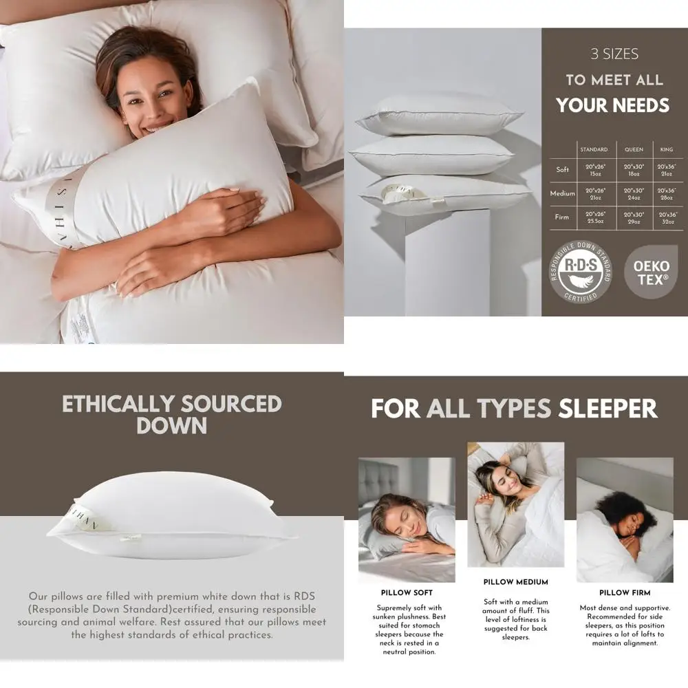 Подушки из гусиного пуха премиум-класса размера Queen — мощность наполнения 700, идеально подходят для сна на животе, 100% хлопок, чехол с 500 нитками
Подушки из гусиного пуха премиум-класса размера Queen — мощность наполнения 700, идеально подходят для сна на животе, 100% хлопок, чехол с 500 нитками