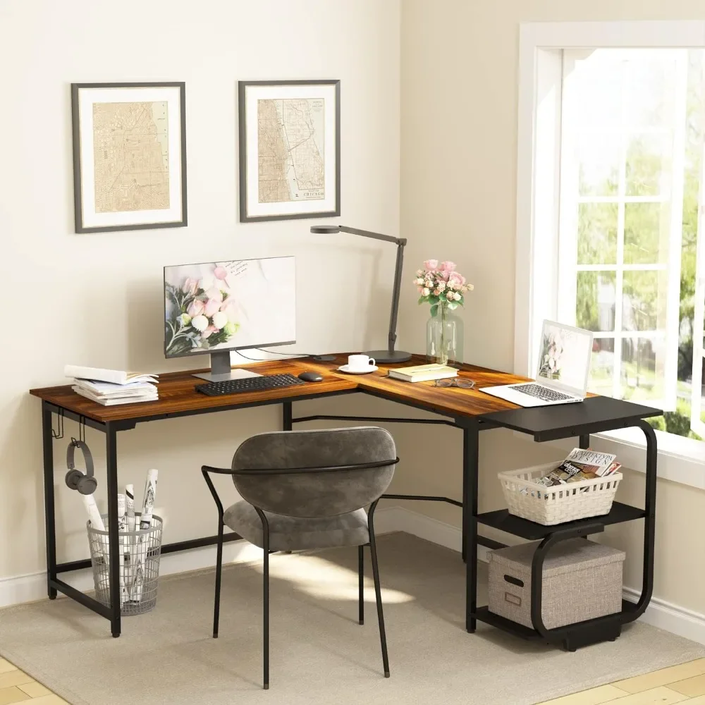 L Shaped Desk With Storage Shelves Living Room Corner Table Reversible Corner Computer Desk for Home Office Teak Freight Free
L Shaped Desk With Storage Shelves Living Room Corner Table Reversible Corner Computer Desk for Home Office Teak Freight Free