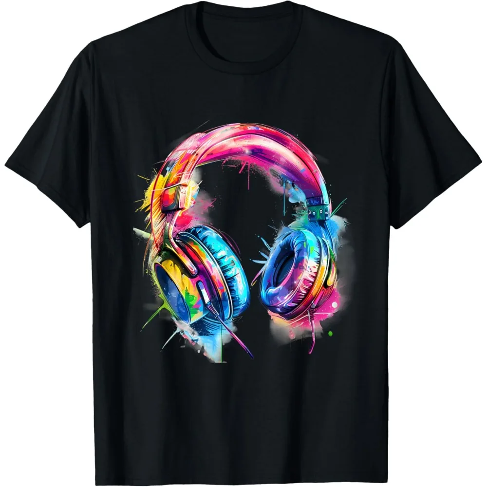 Headphones Music DJ Colourful Music Headphones Music Lover T-Shirt Men Clothing Funny T Shirt
Headphones Music DJ Colourful Music Headphones Music Lover T-Shirt Men Clothing Funny T Shirt