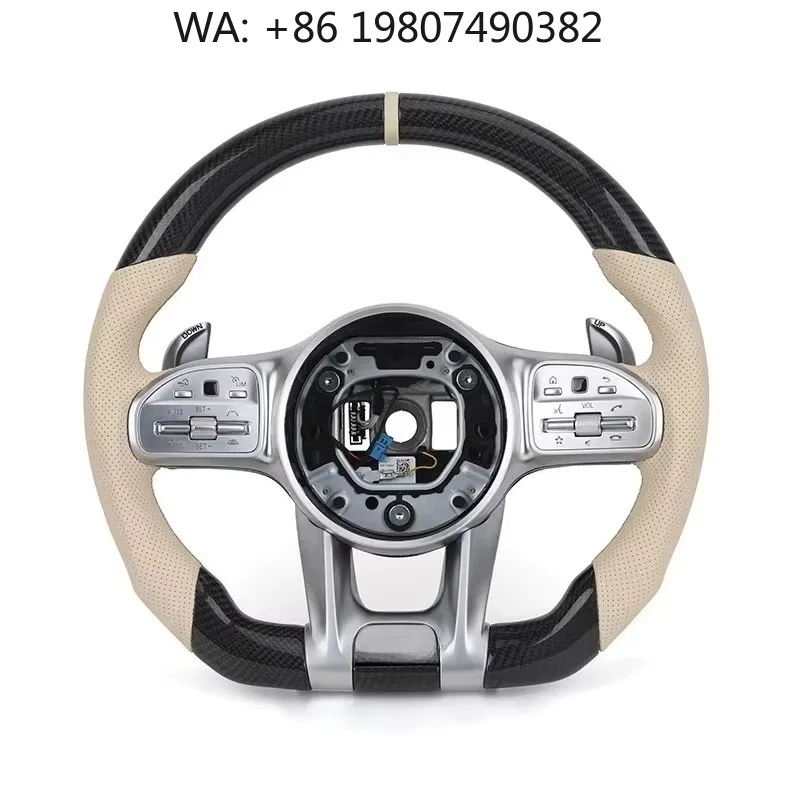 Custom Beige Perforated Leather Carbon Fiber Sport Steering Wheel Fit E Class G Class W205 W212 W213 W222
Custom Beige Perforated Leather Carbon Fiber Sport Steering Wheel Fit E Class G Class W205 W212 W213 W222