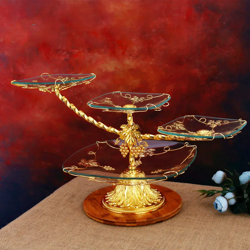 European luxury glass fruit plate modern living room dried fruit snack plate multi-layer three-layer cake stand WF107330
European luxury glass fruit plate modern living room dried fruit snack plate multi-layer three-layer cake stand WF107330