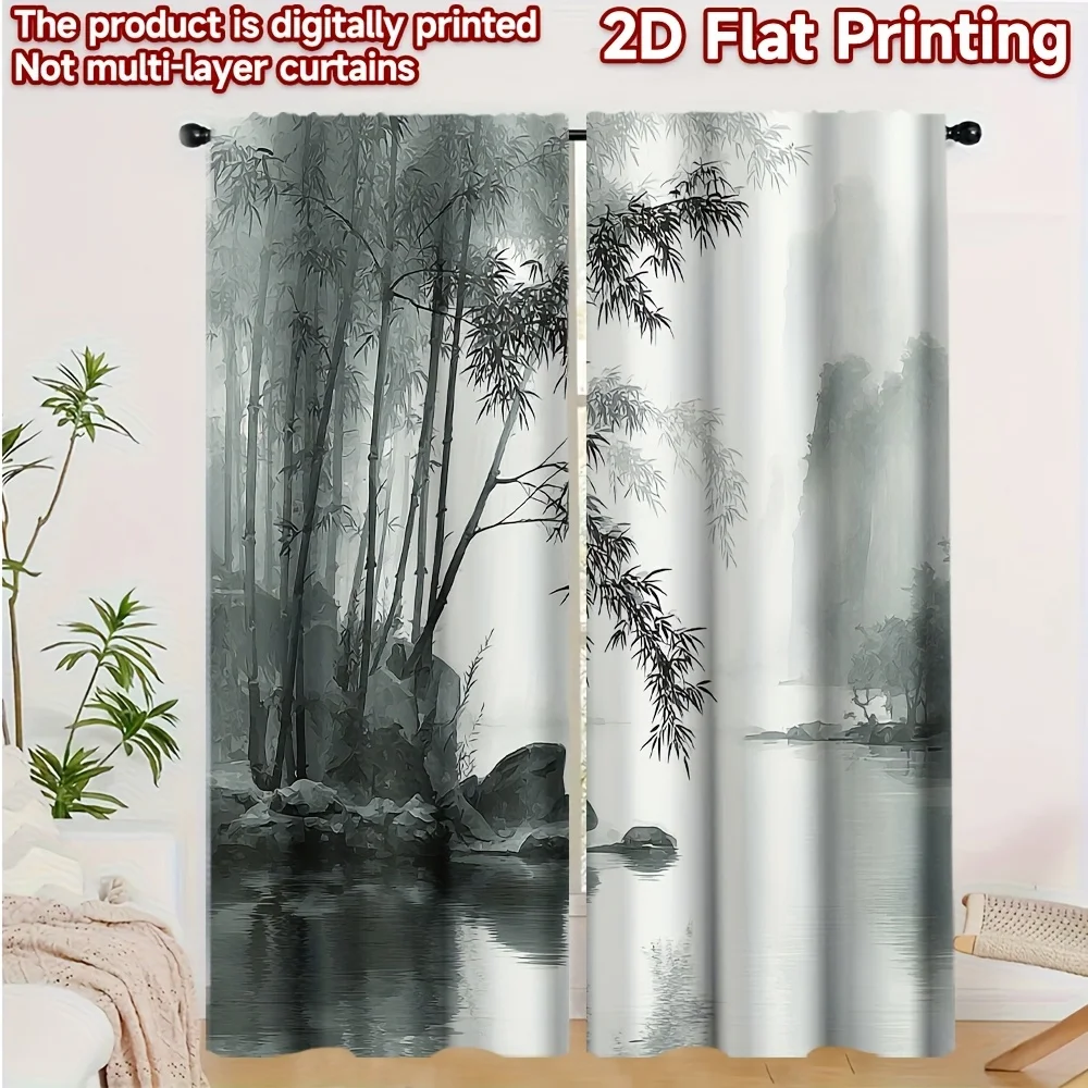 2pcs Bamboo Forest Curtains 2D Flat Print Polyester Light Filtering Rod Pocket Bedroom Living Room
2pcs Bamboo Forest Curtains 2D Flat Print Polyester Light Filtering Rod Pocket Bedroom Living Room