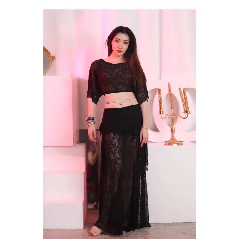 Customized Belly Dance Costumes Lace Set Sexy Dance Practice Dress Team Clothing Top and Skirt 2pcs
Customized Belly Dance Costumes Lace Set Sexy Dance Practice Dress Team Clothing Top and Skirt 2pcs