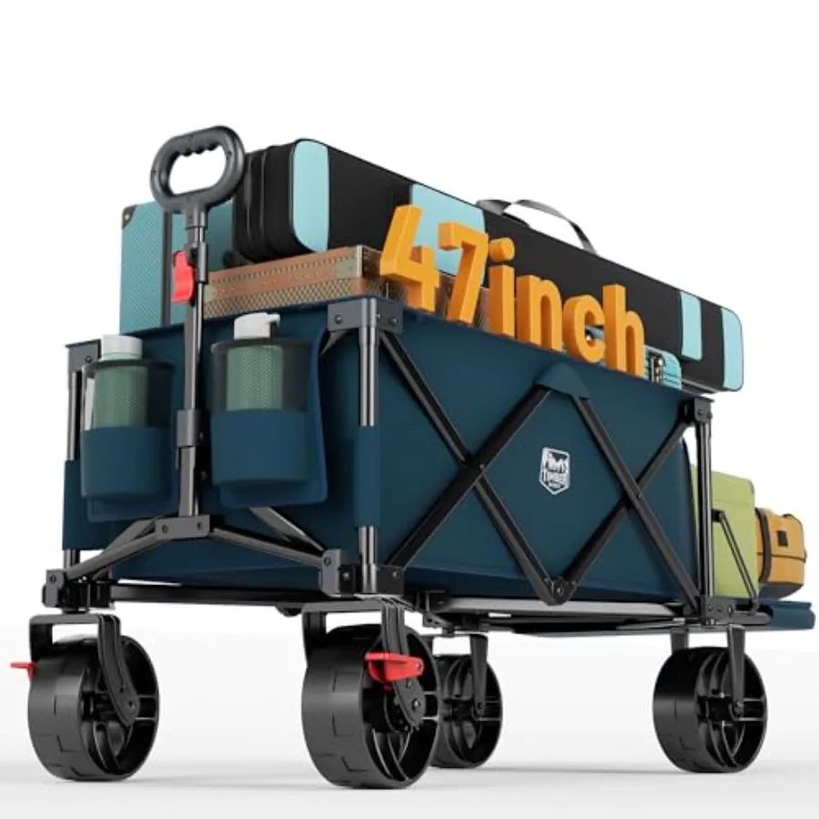 47 L Collapsible Beach Wagon with Tailgate Brake 300 lbs Heavy Duty Utility Cart with All-Terrain Big Wheels 250L Foldable Cart
47 L Collapsible Beach Wagon with Tailgate Brake 300 lbs Heavy Duty Utility Cart with All-Terrain Big Wheels 250L Foldable Cart