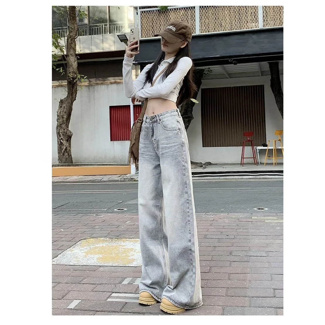 New Women's Wide Leg Denim Jeans High Waist Straight Cut Long Treetree Pants Autumn Spring Popular Style High Quality Cotton
New Women's Wide Leg Denim Jeans High Waist Straight Cut Long Treetree Pants Autumn Spring Popular Style High Quality Cotton