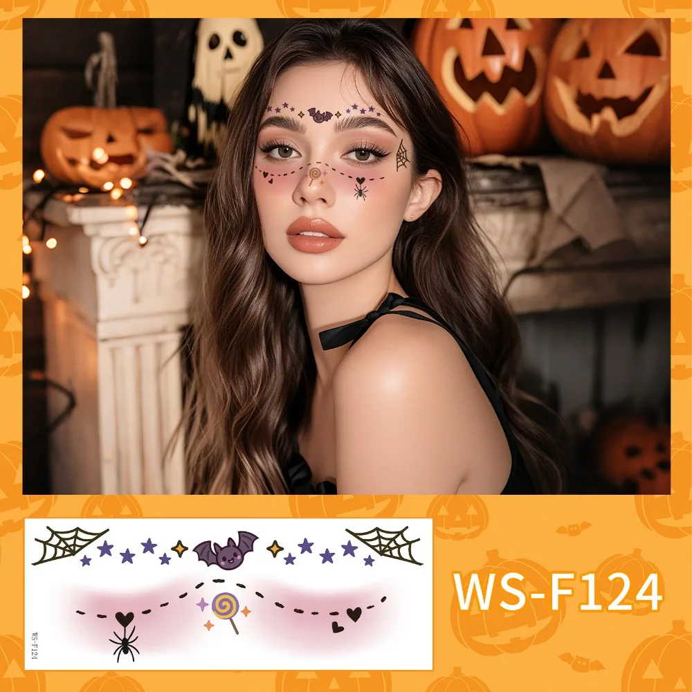 Disposable Halloween Face Tattoo Waterproof Portable Cheek Temporary Stickers Terrifying Long-acting Bat Face Stickers
Disposable Halloween Face Tattoo Waterproof Portable Cheek Temporary Stickers Terrifying Long-acting Bat Face Stickers