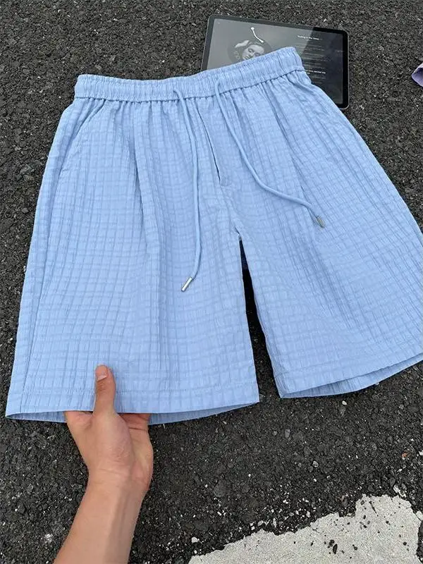 Ice Blue Bubble Cloth Quick Dry Plaid Shorts Men Summer Outdoor Wear Texture Five-Quarter Mid-Pants Beach Sports Half-Length ...
Ice Blue Bubble Cloth Quick Dry Plaid Shorts Men Summer Outdoor Wear Texture Five-Quarter Mid-Pants Beach Sports Half-Length ...