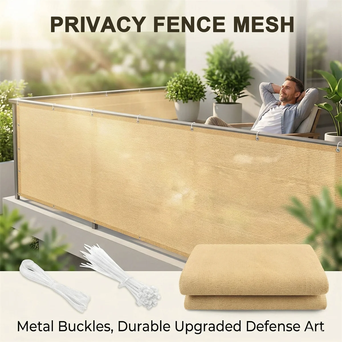 Garden privacy fence, fence net set (including ropes and ties), UV-resistant, suitable for terraces and swimming pools
Garden privacy fence, fence net set (including ropes and ties), UV-resistant, suitable for terraces and swimming pools