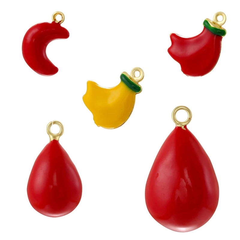 3Pcs/lot,Enamel Oil Drop Charms Banana/Chilli/Teardrop Golden Plated Brass Charms for Jewelry Making Accessories:VD1783-VD1783
3Pcs/lot,Enamel Oil Drop Charms Banana/Chilli/Teardrop Golden Plated Brass Charms for Jewelry Making Accessories:VD1783-VD1783