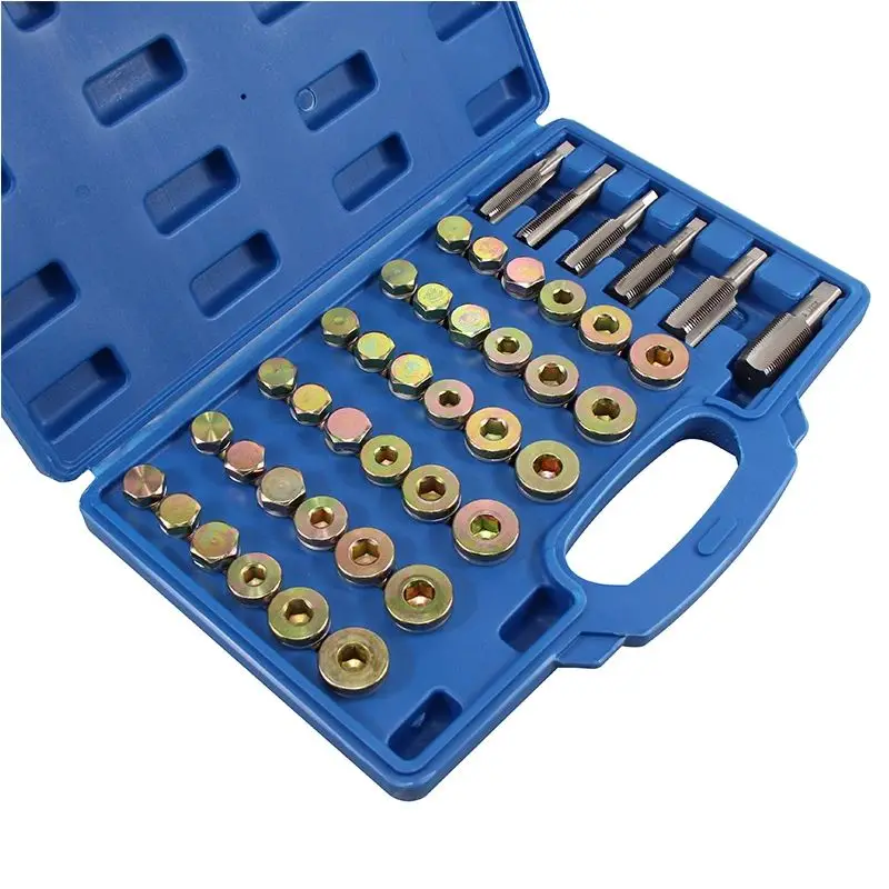 114pc Sump Drain Plug Tool Set Oil Pan Thread Repair Kit M13 M15 M17 M20 M22
114pc Sump Drain Plug Tool Set Oil Pan Thread Repair Kit M13 M15 M17 M20 M22