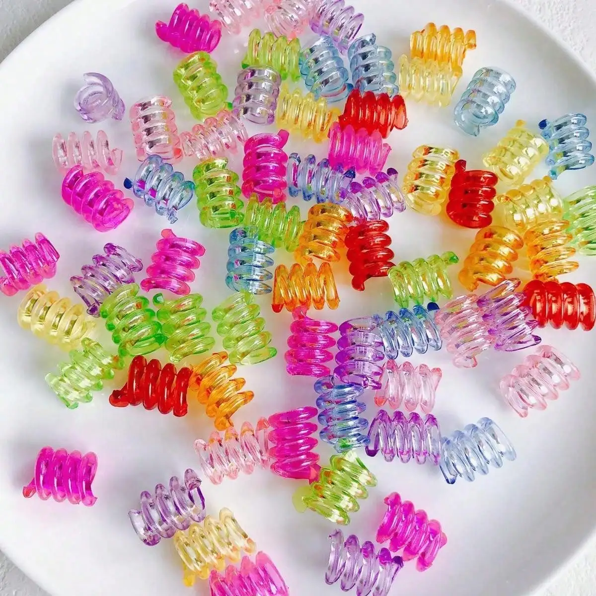 20pcs dazzle mini big hole small spring braid hair beads make DIY headwear hair band
20pcs dazzle mini big hole small spring braid hair beads make DIY headwear hair band