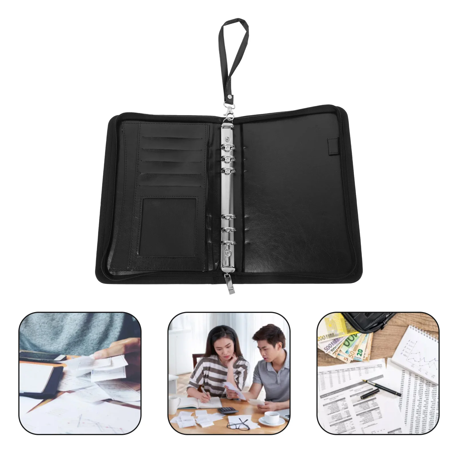Business Zippered Portfolio Organizer Binder For Documents Work Folder Office Accessory Multiple Pockets Pu
Business Zippered Portfolio Organizer Binder For Documents Work Folder Office Accessory Multiple Pockets Pu