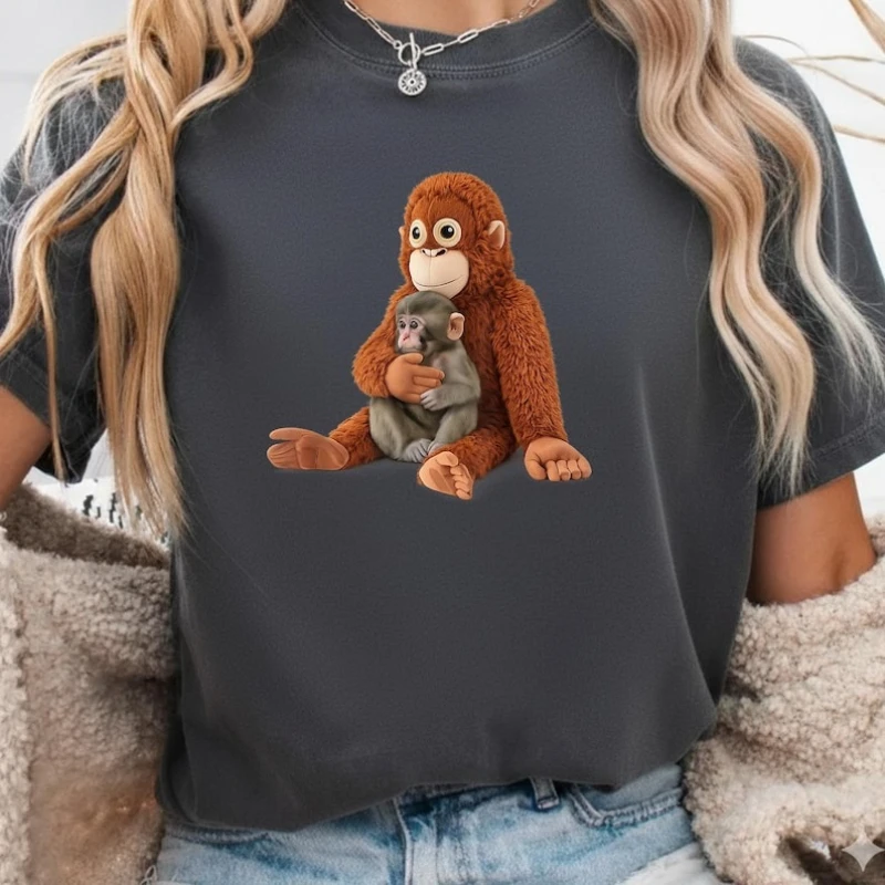Cute Team Monkey Baby Graphic Little Punch Big Love Tee Gorilla Hug Print Tshirt Unisex Short Sleeve Crewneck Casual Streetwear
Cute Team Monkey Baby Graphic Little Punch Big Love Tee Gorilla Hug Print Tshirt Unisex Short Sleeve Crewneck Casual Streetwear