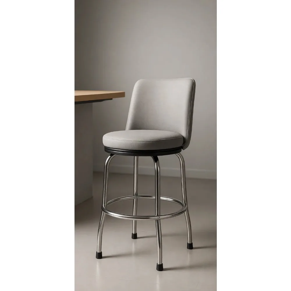 Swivel Bar Stool with Padded Seat and Chrome Legs Black
Swivel Bar Stool with Padded Seat and Chrome Legs Black