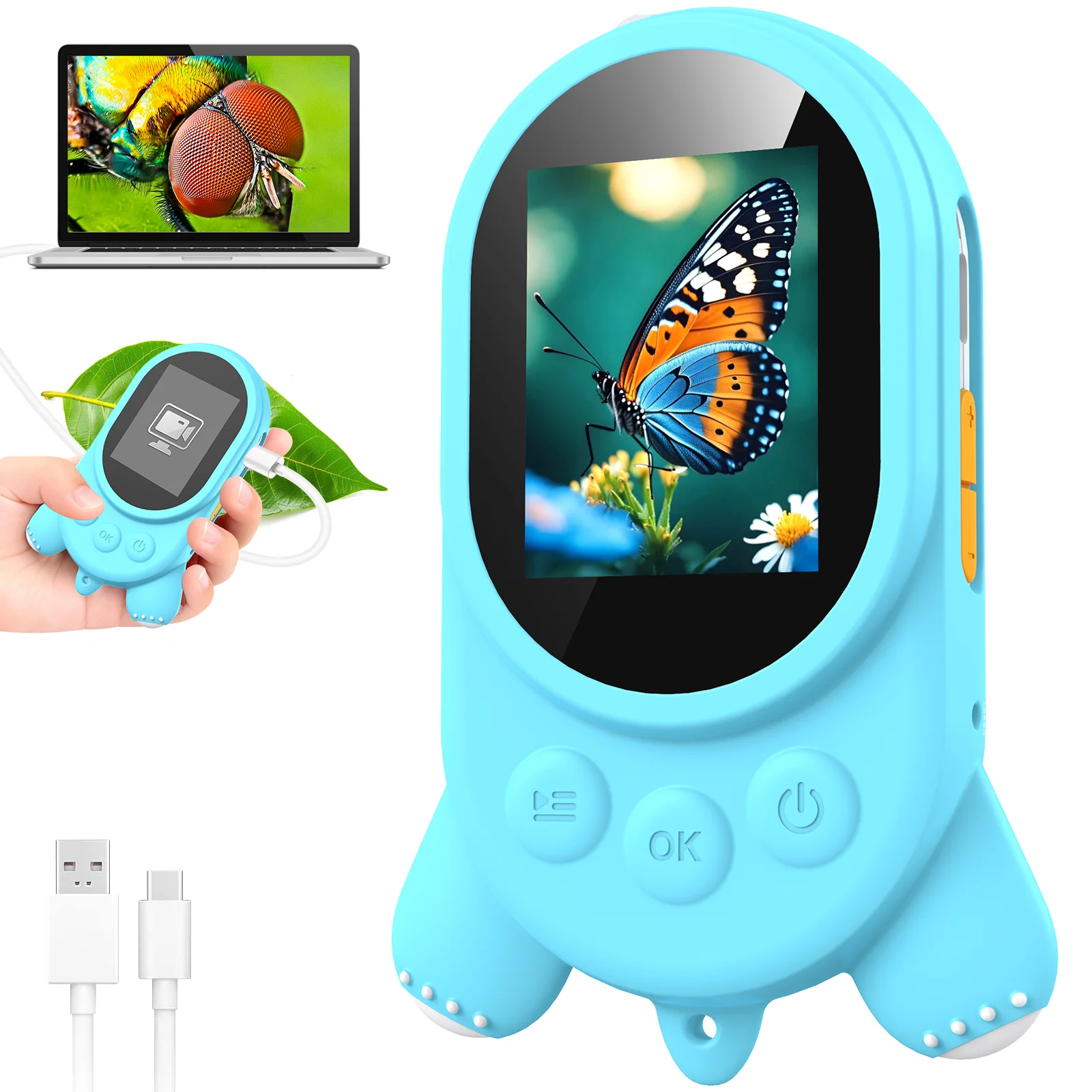 Kid MicroCam with 2-inch Screen Microscope for Kid Children Optical Educational Toy Handheld Microscope Christmas Birthday Gift
Kid MicroCam with 2-inch Screen Microscope for Kid Children Optical Educational Toy Handheld Microscope Christmas Birthday Gift