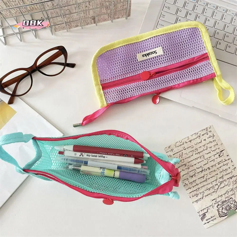 Double Layer Mesh Pencil Case Nylon Retro Color Transparent Pencil Bag Storage Bag Large Capacity Zipper Stationery Bag Lady
Double Layer Mesh Pencil Case Nylon Retro Color Transparent Pencil Bag Storage Bag Large Capacity Zipper Stationery Bag Lady