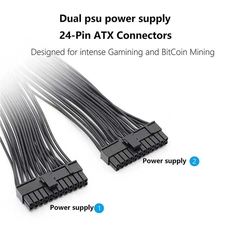 5X Dual PSU Power Supply 24-Pin ATX Motherboard Splitter Cable,24Pin(20+4) For ATX Motherboard Extension Cable
5X Dual PSU Power Supply 24-Pin ATX Motherboard Splitter Cable,24Pin(20+4) For ATX Motherboard Extension Cable