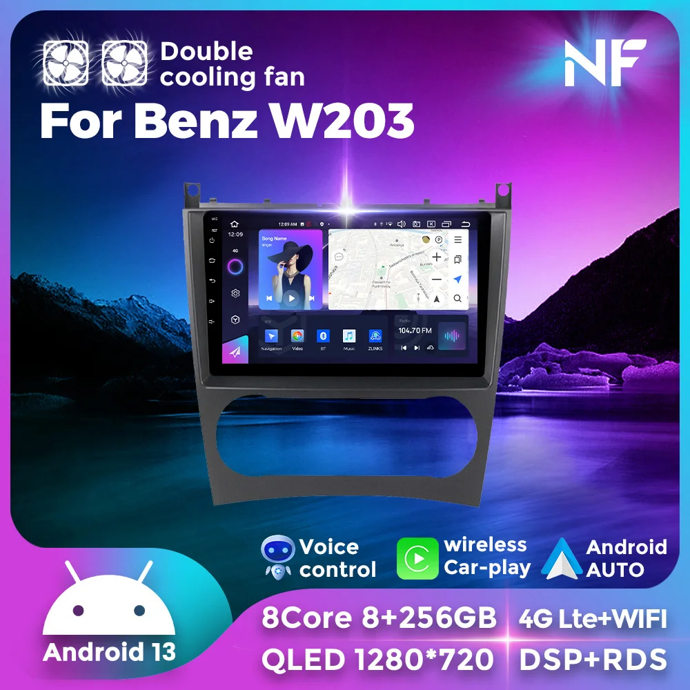 256GB ROM Wireless CarPlay Auto Radio For Mercedes Benz C-Class C Class W203 W209 C180 C200 CL203 C209 A209 2004 - 2011 4G LTE
256GB ROM Wireless CarPlay Auto Radio For Mercedes Benz C-Class C Class W203 W209 C180 C200 CL203 C209 A209 2004 - 2011 4G LTE