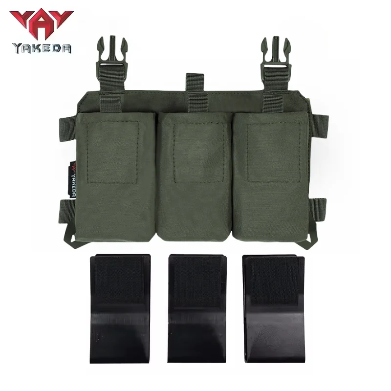 YAKEDA 500D Nylon N66 MOLLE Tactical Holster Triple Magazine Pouch with Quick Release Mag Pouch Insert
YAKEDA 500D Nylon N66 MOLLE Tactical Holster Triple Magazine Pouch with Quick Release Mag Pouch Insert