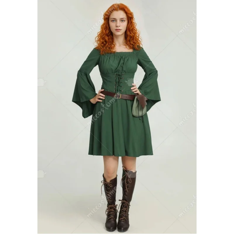 Miccostumes's-8 женское зеленое средневековое платье в стиле Ренессанс с квадратным вырезом и широкими рукавами, короткое платье, костюм для косплея
Miccostumes's-8 женское зеленое средневековое платье в стиле Ренессанс с квадратным вырезом и широкими рукавами, короткое платье, костюм для косплея