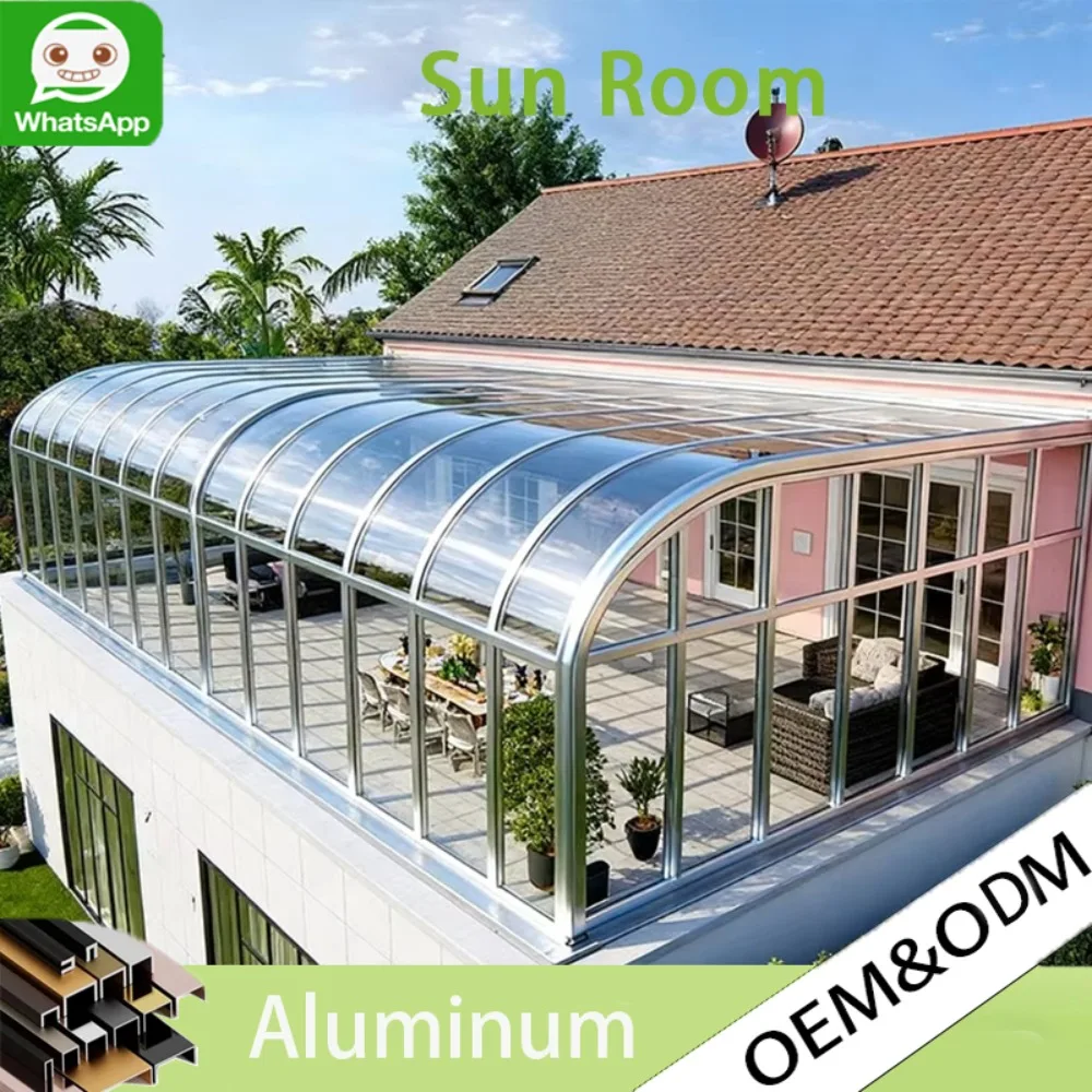 Aluminum Glass Sunroom Movable, Winter Garden Solarium House with Large Glass Panels, Outdoor Conservatory for Villa Garden
Aluminum Glass Sunroom Movable, Winter Garden Solarium House with Large Glass Panels, Outdoor Conservatory for Villa Garden
